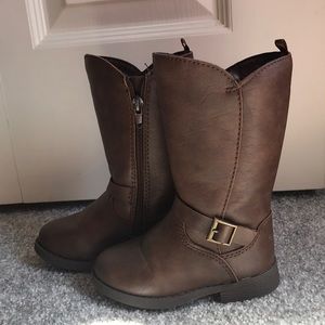 Brown riding boots